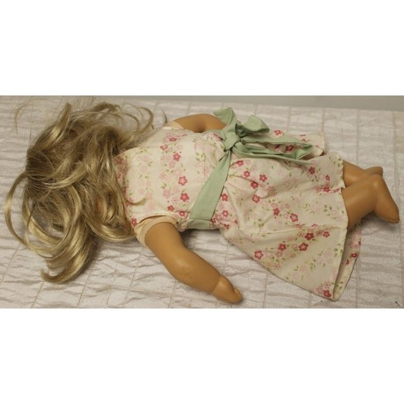 American Girl Bitty Baby Doll Light Blonde Blue Eyed 15" Floral Dress - Picture 6 of 12